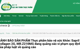 Cảnh báo sản phẩm thực phẩm bảo vệ sức khỏe Sapril Collagen 2G và MR.Z210MG vi phạm quy định quảng cáo trên một số website