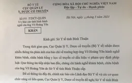 Bộ Y tế yêu cầu Bình Thuận báo cáo tình hình hành nghề của ông Võ Hoàng Yên