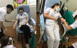Nhân viên y tế hiến máu cứu sản phụ chửa ngoài tử cung vỡ