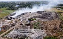 Bãi rác lộ thiên gây ô nhiễm ở Tiền Giang