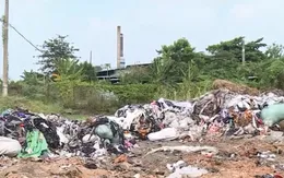 Bắt quả tang xe xúc, xe tải đổ trộm, chôn lấp rác thải công nghiệp