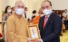 Chủ tịch nước Nguyễn Xuân Phúc tiếp Đoàn Lãnh đạo Giáo hội Phật giáo Việt Nam