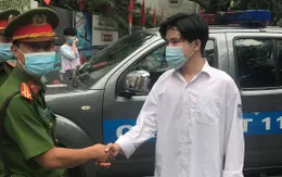 Đến nhầm điểm thi lớp 10, thí sinh được công an đưa đi thi đúng giờ