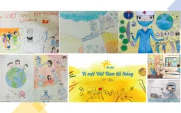 Bệnh nhi vẽ tranh gửi tặng lực lượng tuyến đầu