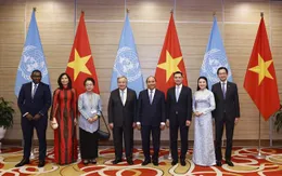 Chủ tịch nước Nguyễn Xuân Phúc và Tổng Thư ký António Guterres chủ trì Lễ kỷ niệm 45 năm Việt Nam gia nhập LHQ