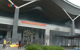 Diễn tập phòng cháy chữa cháy tại Cảng hàng không quốc tế Cam Ranh