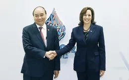 Chủ tịch nước Nguyễn Xuân Phúc gặp Phó Tổng thống Hoa Kỳ Kamala Harris
