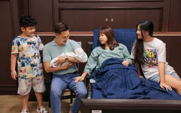 Cận cảnh niềm hạnh phúc của gia đình Mạnh Trường khi chào đón thành viên mới