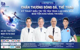 Tư vấn trực tuyến: "Chấn thương bóng đá, thể thao - kỹ thuật điều trị tối tân tăng cao hiệu quả - bảo tồn khả năng thi đấu"