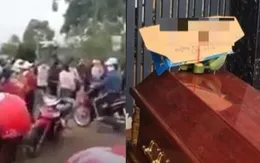 Mang quan tài, mở nhạc đám ma trước nhà chủ hụi