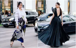 Hoa hậu Lương Thuỳ Linh, Á hậu Phương Anh “lên đồ” dự Paris Fashion Week