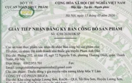 Sản phẩm Thuốc đông y gia truyền viên xương khớp Mộc Y Lâm giả mạo giấy công bố
