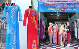 Áo dài nghĩa tình trao tay phụ nữ