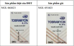 Cảnh báo thuốc nhỏ mắt Tobramycin giả