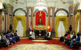 Chủ tịch nước Võ Văn Thưởng tiếp Chủ tịch Quốc hội Campuchia