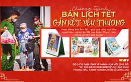 Công an TP. Long Xuyên bán lịch gây quỹ giúp người dân có hoàn cảnh khó khăn đón Tết
