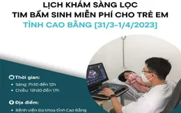 Khám sàng lọc bệnh tim miễn phí cho trẻ em tại Cao Bằng