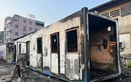 TP Hồ Chí Minh: Đám cháy thiêu rụi container cải tạo thành văn phòng