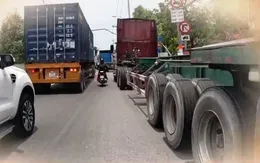 Xe container chạy vào giờ cấm, nhiều người sợ không dám ra đường