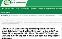 Cảnh báo 4 sản phẩm thực phẩm bảo vệ sức khỏe vi phạm