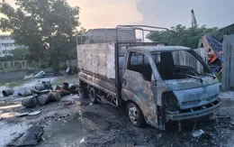 Hà Nội: Kịp thời cứu 1 nạn nhân khỏi đám cháy xe tải ở bãi xe