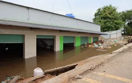 Long An: Sạt lở nhấn chìm nhiều nhà dân xuống sông Cần Giuộc