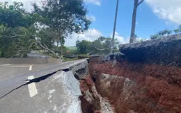 Vết nứt trên Quốc lộ 14 qua Đắk Nông kéo dài thêm