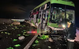 Hiện trường vụ tai nạn xe khách trên cao tốc Dầu Giây - Phan Thiết khiến nhiều người thương vong