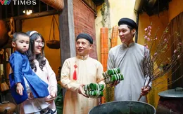 Tái hiện hình ảnh người Hà Nội xưa gói bánh chưng đón Tết