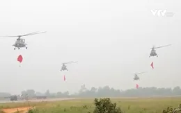 Đội hình 12 trực thăng không quân sẵn sàng cho Lễ kỷ niệm 70 năm Chiến thắng Điện Biên Phủ