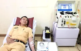 Cán bộ cảnh sát giao thông kịp thời hiến tiểu cầu cứu người