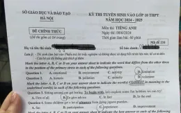 Đề thi tiếng Anh vào lớp 10 của Hà Nội năm 2024-2025