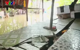 Công trình thi công nạo vét sông Cà Mau - Bạc Liêu khiến 41 căn nhà bị sạt lở