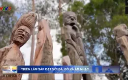 Triển lãm sắp đặt đá và gỗ lũa ở Tây Nguyên