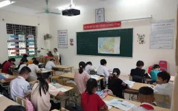 Học sinh tại các địa phương của Quảng Ninh hầu hết đã quay lại trường học