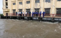 Các trạm bơm miền Bắc vận hành hết công suất để tiêu úng