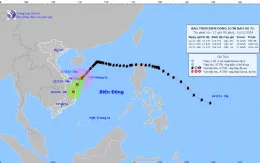 Bão số 7 trên vùng biển phía Tây Bắc quần đảo Hoàng Sa, giật cấp 10