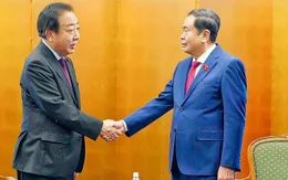 Chủ tịch Quốc hội Trần Thanh Mẫn tiếp Chủ tịch Đảng Dân chủ Lập hiến Nhật Bản