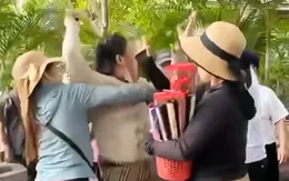 Nhóm người bán hàng rong xô xát với du khách ở chùa Long Sơn