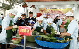 Sôi nổi Hội thi gói bánh chưng xanh ở Vùng 3 Hải quân
