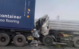 Tai nạn liên hoàn trên QL5, tài xế xe tải tử vong trong cabin