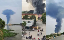 Cháy lớn tại xưởng sản xuất hạt nhựa ở Bắc Ninh