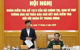 Thông qua dự thảo báo cáo kết quả kiểm tra của Đoàn kiểm tra số 1913 đối với Quân ủy Trung ương