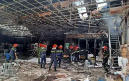 Cháy gara ô tô rộng hơn 200 m2 ở Hà Giang, thiệt hại hàng tỷ đồng