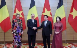 Chủ tịch nước Lương Cường chủ trì chiêu đãi cấp Nhà nước Nhà vua Bỉ