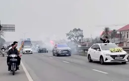 Xử phạt thanh niên đốt pháo sáng dẫn đoàn xe đám cưới trên Quốc lộ 5