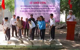 Vùng 4 Hải quân xây dựng 6 ngôi nhà tình thương cho các hộ gia đình có hoàn cảnh đặc biệt khó khăn