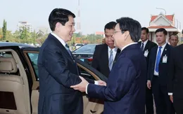 Chủ tịch nước Lương Cường hội kiến Chủ tịch Quốc hội Lào