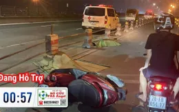 Hai xe máy va chạm trên cầu Thanh Trì (Hà Nội), hai người tử vong