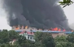 Cháy lớn tại một nhà xưởng ở huyện Tam Dương (Vĩnh Phúc)